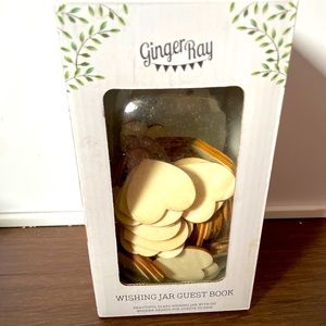 Wedding guestbook wishing jar
